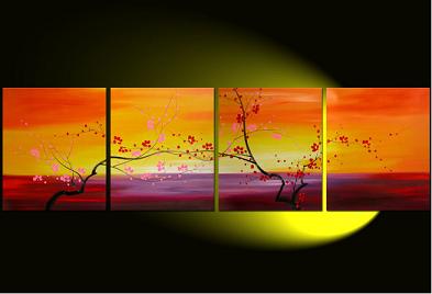 Dafen Oil Painting on canvas red leafage -set047 Dafen Oil Painting on canvas red leafage -set047